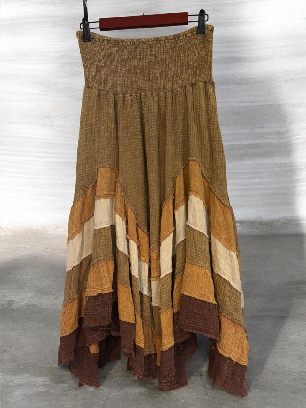 Oli & Hali Smocked Ruffle Tiered Maxi Skirt NWOT - Picture 8 of 11